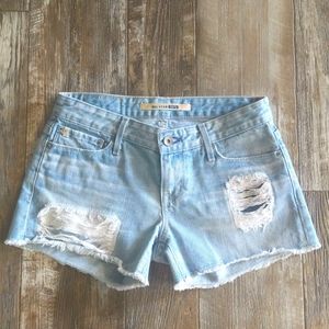 BIG STAR denim cut-off style frayed distressed denim jean shorts sz24 The Buckle
